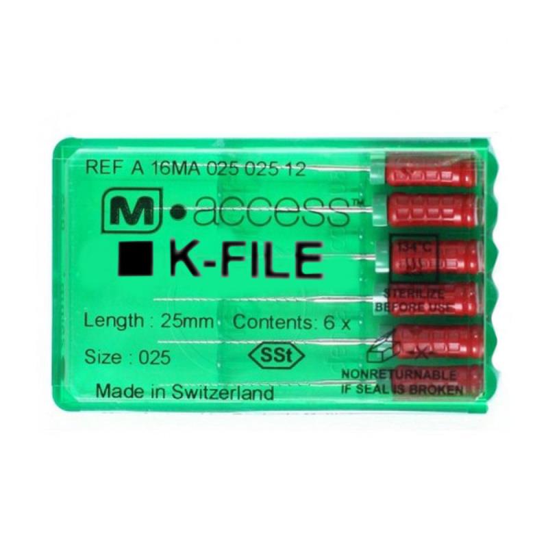 К-файлы / K-Files M-ACCESS 025/25мм 6шт Maillefer A12MA02502512 купить
